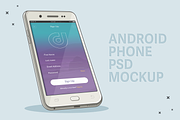 Illustrated Cell Phone Mockup