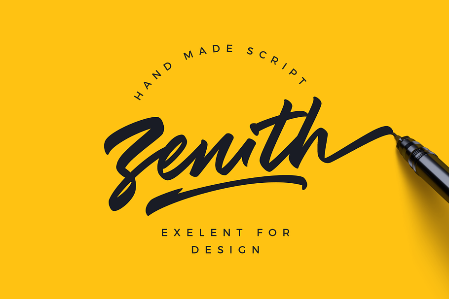 Zenith Script in Script Fonts - product preview 8