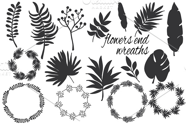 flowers and wreaths