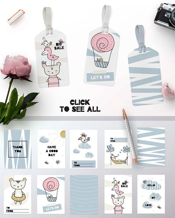 Summer pack, planner, pattern in Objects - product preview 2