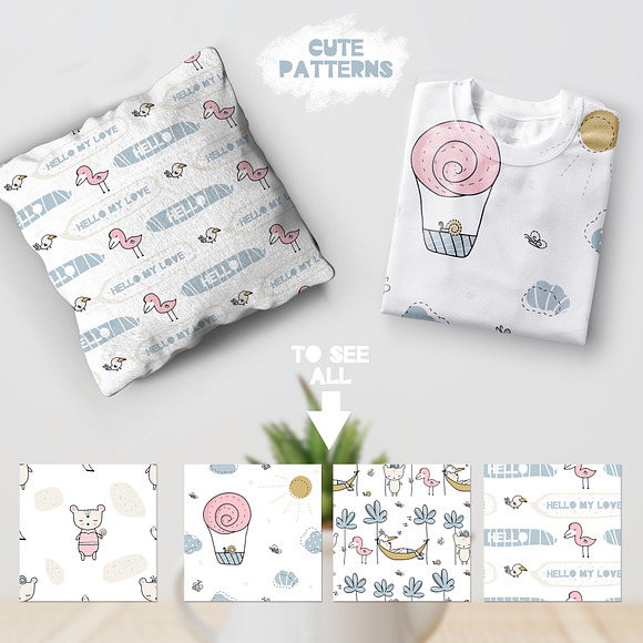 Summer pack, planner, pattern in Objects - product preview 3