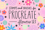 Procreate Stamp Flowers Set