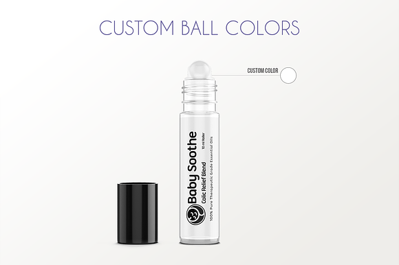 Roll-on Bottle Mockup v. 10ml-B in Product Mockups - product preview 3