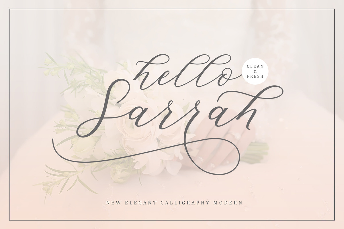 Hello Sarrah Script in Script Fonts - product preview 8