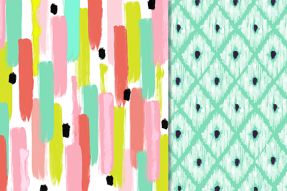  Ikat Papers & Photoshop Brushes in Patterns - product preview 1