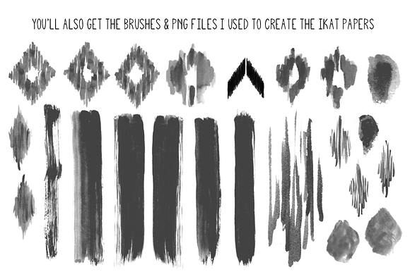  Ikat Papers & Photoshop Brushes in Patterns - product preview 4