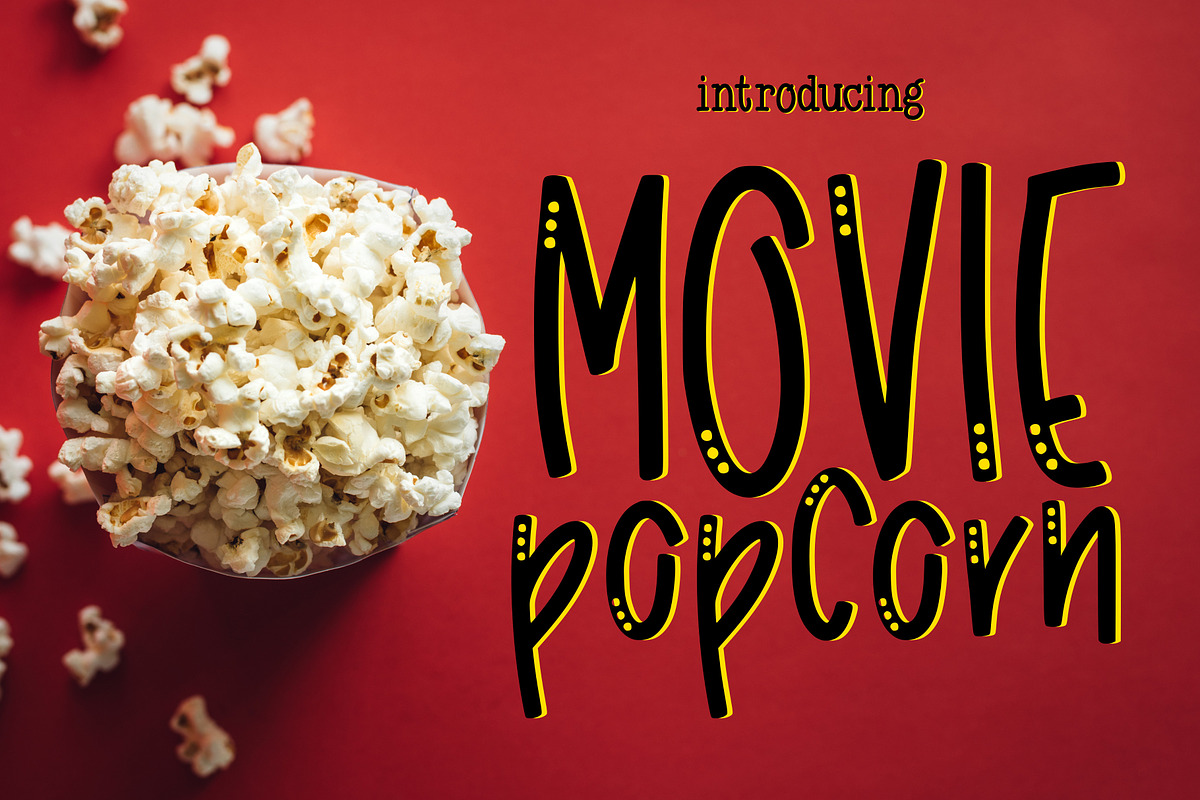 Movie Popcorn in Display Fonts - product preview 8