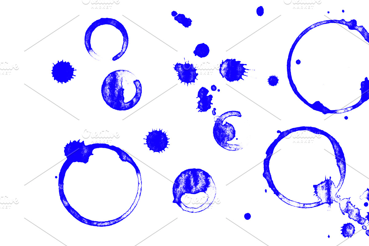 PNG Blue ink stains, dots, blots in Objects - product preview 8