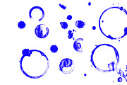 PNG Blue ink stains, dots, blots
