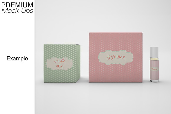 Candle, Cosmetics & Gift Boxes Set in Product Mockups - product preview 15