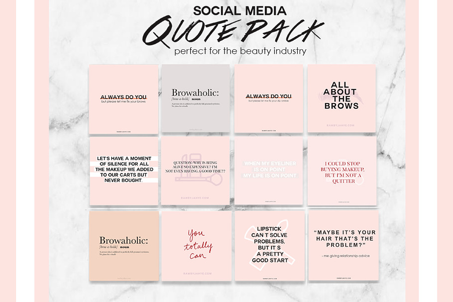 Social Media Beauty Quote Pack
