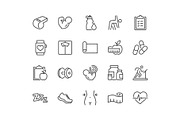 Line Fitness Icons