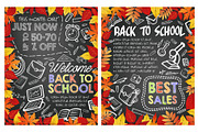 Back to school special sale offer poster design
