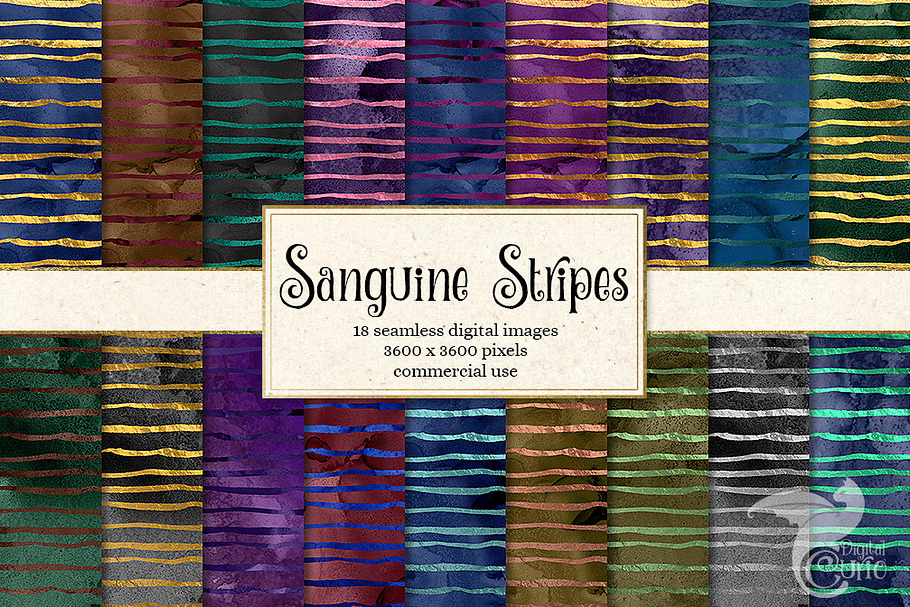 Sanguine Stripes Digital Paper