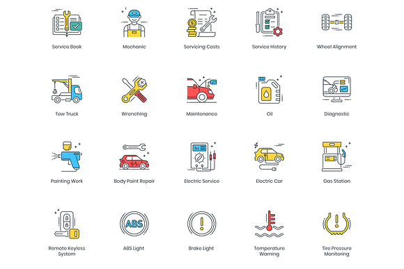 67 Car Service Icons in Car Dashboard Icons - product preview 1
