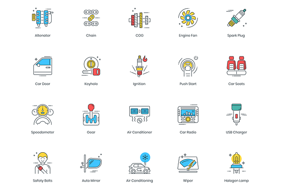 67 Car Service Icons in Car Dashboard Icons - product preview 3