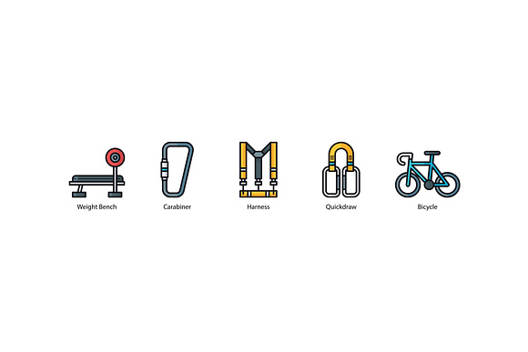 65 Sport Equipment Icons in Graphics - product preview 4