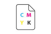 CMYK color circle model icon