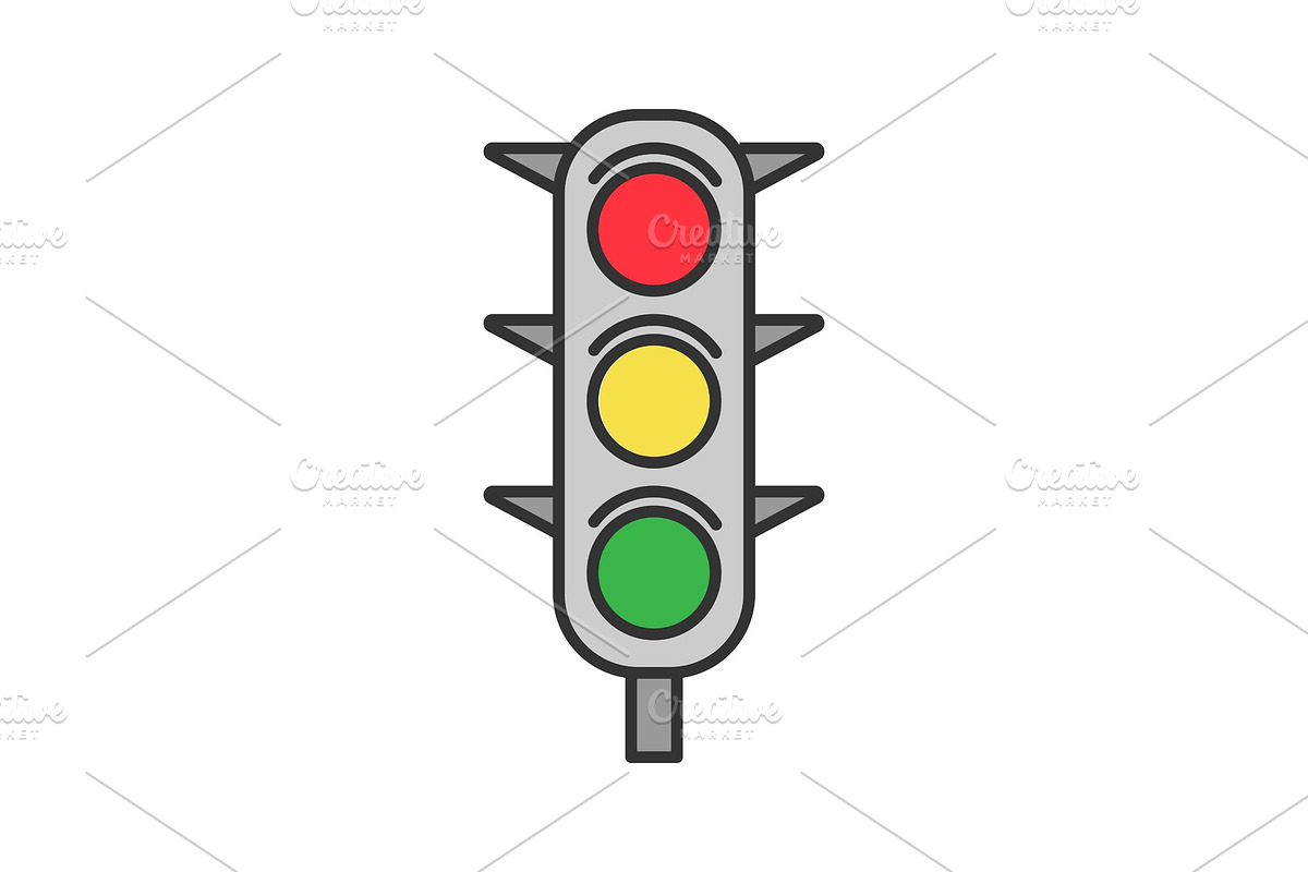 Traffic lights color icon in Graphics - product preview 8