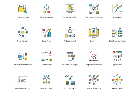 73 Data Analytics Modern Icons in Server Icons - product preview 3