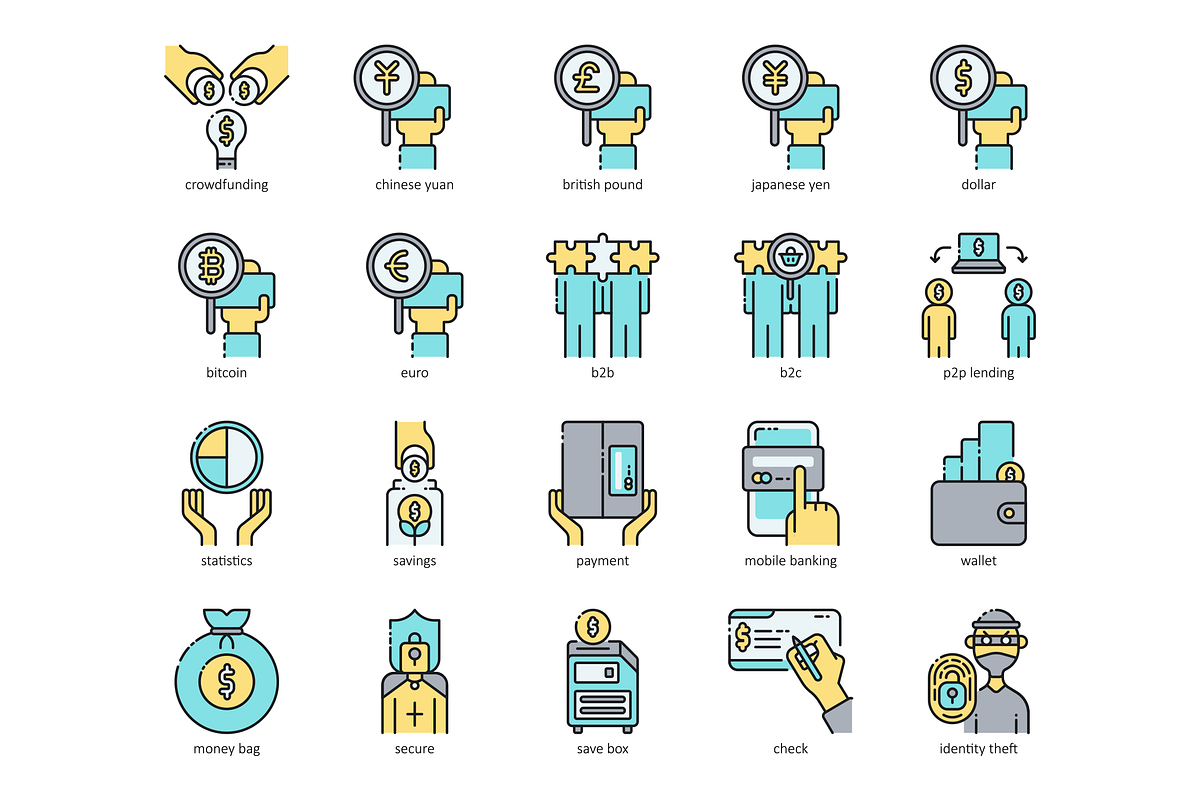 90 Finance Technology Icons | Aqua in Technology Icons - product preview 8