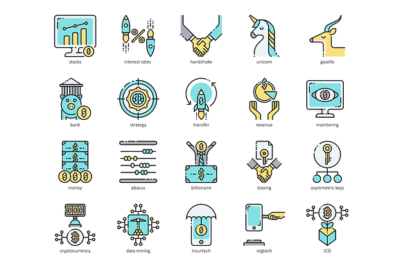 90 Finance Technology Icons | Aqua in Technology Icons - product preview 3