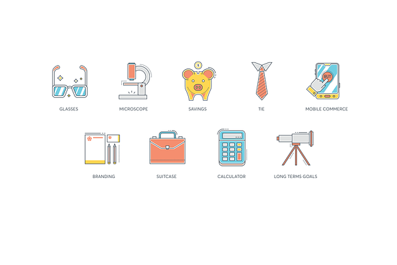 89 Startup Color Line Icons in Graphics - product preview 5