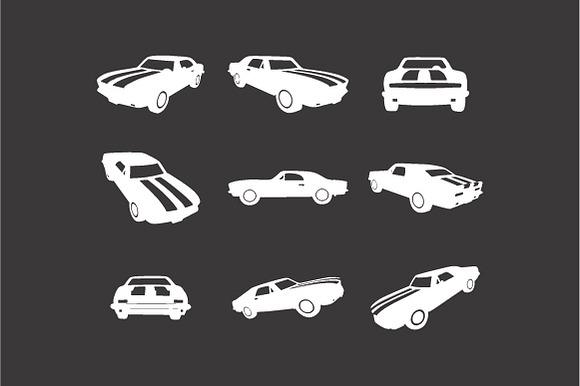 Car Silhouettes in Illustrations - product preview 1
