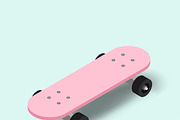 Vector image of skateboard icon