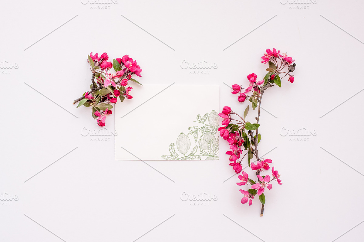 Cherry blossoms and stationery in Instagram Templates - product preview 8