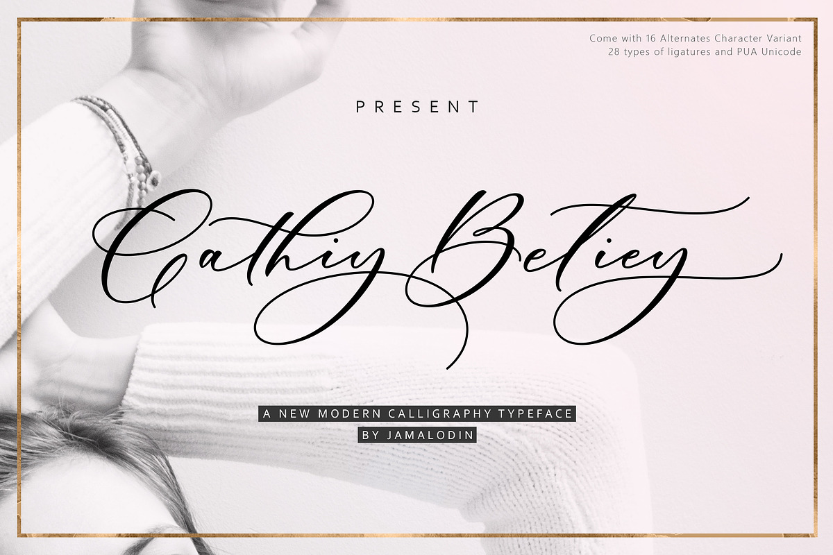 Cathiy Betiey Script in Script Fonts - product preview 8
