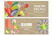Seafood Restaurant Menu with Delicious Fesh Fish