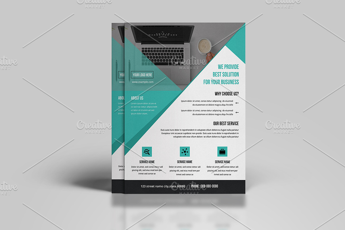 Corporate Flyer Template - V808 in Flyer Templates - product preview 8