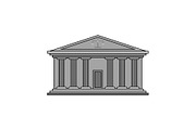 Court building with columns vector 