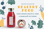 Healthy food vector collection 