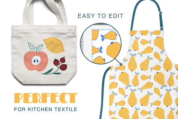Healthy food vector collection  in Patterns - product preview 2