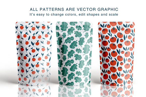 Healthy food vector collection  in Patterns - product preview 3