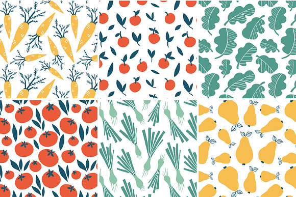 Healthy food vector collection  in Patterns - product preview 5