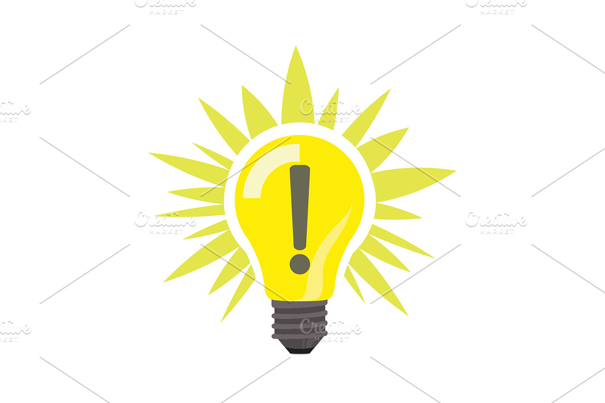 Sign of idea, light lamp bulb in Graphics - product preview 8