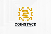 Coin Stack Logo Template