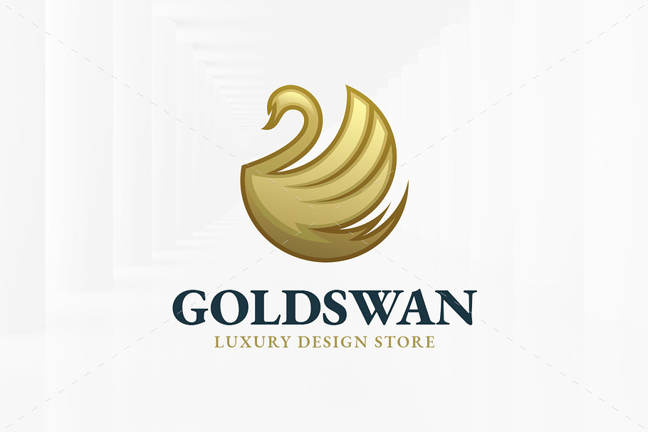 Gold Swan Logo Template in Logo Templates - product preview 8