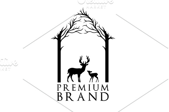 Premium Deer Logo - Vector & Mock-Up in Logo Templates - product preview 1