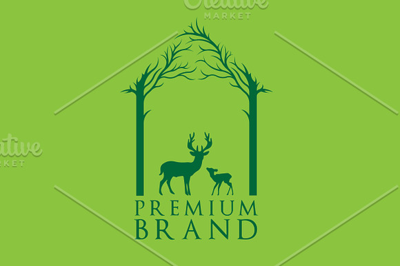 Premium Deer Logo - Vector & Mock-Up in Logo Templates - product preview 3