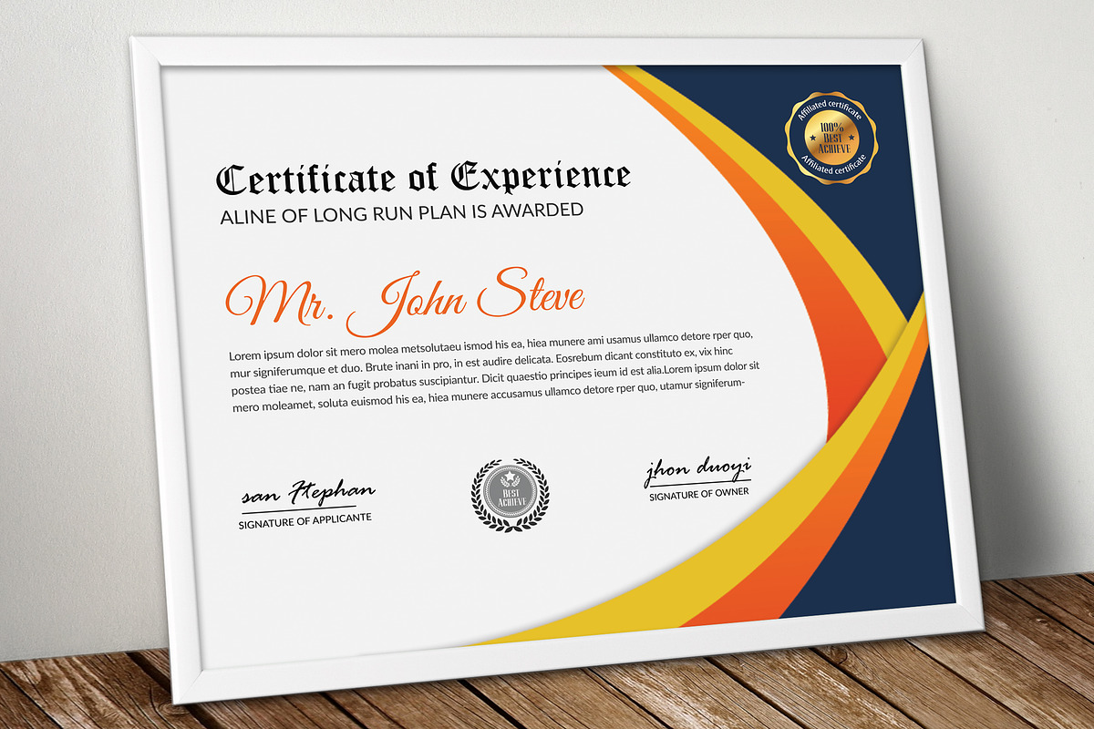 Certificate MS Word Template in Stationery Templates - product preview 8