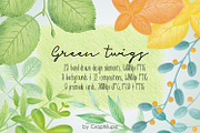 Green Twigs - Illustration Kit