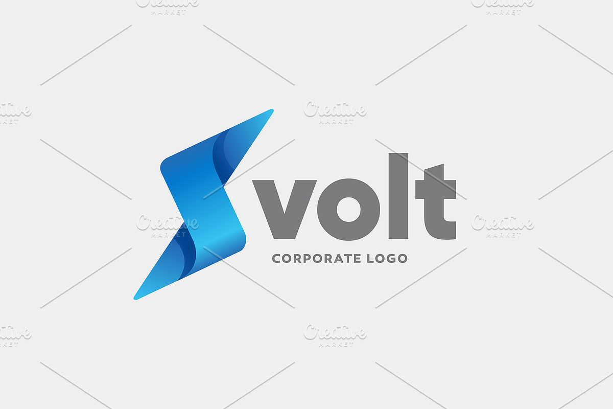 Lightning / Thunder Corporate Logo in Logo Templates - product preview 8