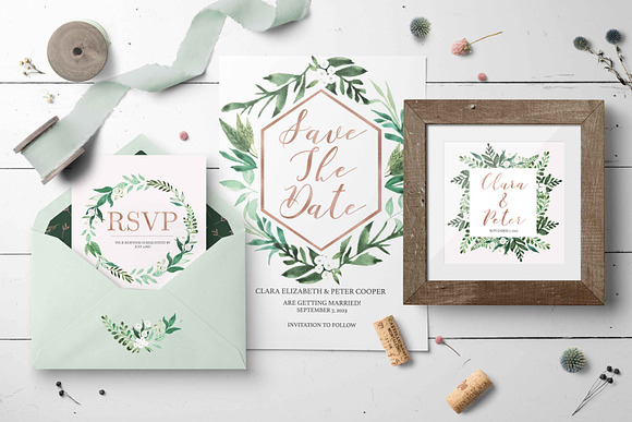 Botanist Watercolor Greenery Leaves in Illustrations - product preview 7