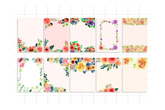 Floral Invitation Backgrounds Vol.2 in Wedding Templates - product preview 1