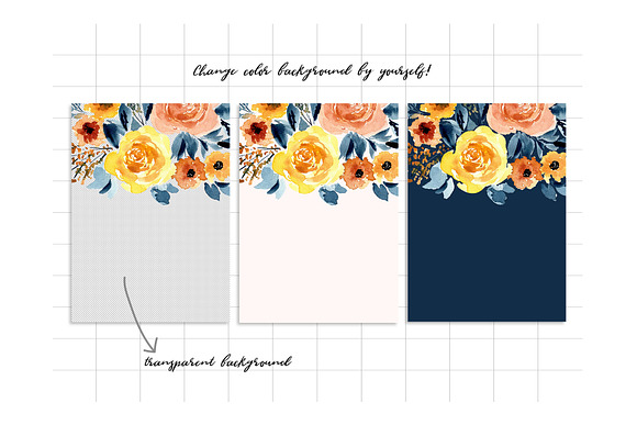Floral Invitation Backgrounds Vol.2 in Wedding Templates - product preview 3