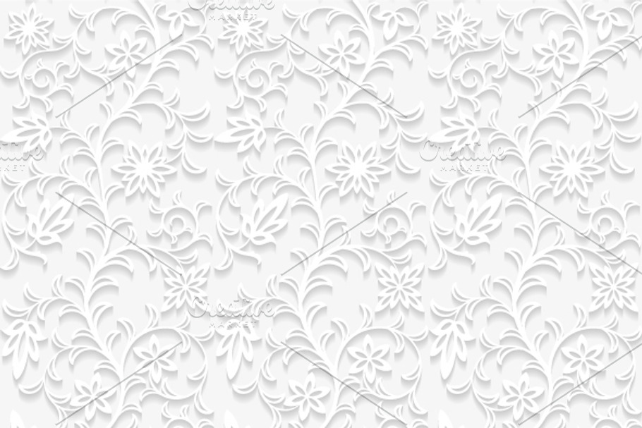 Set of seamless floral patterns in Patterns - product preview 8